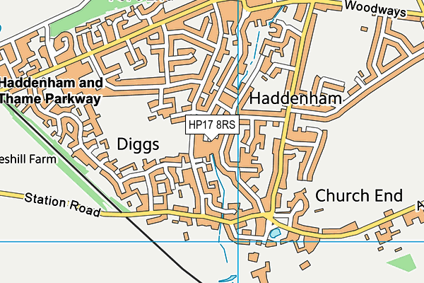 HP17 8RS map - OS VectorMap District (Ordnance Survey) HP17 8RS map - OS VectorMap District (Ordnance Survey)
