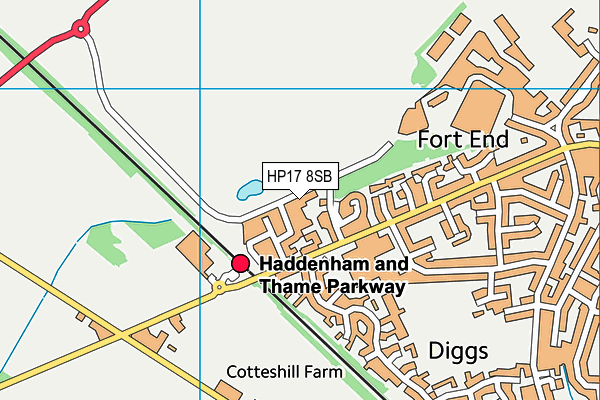 HP17 8SB map - OS VectorMap District (Ordnance Survey)