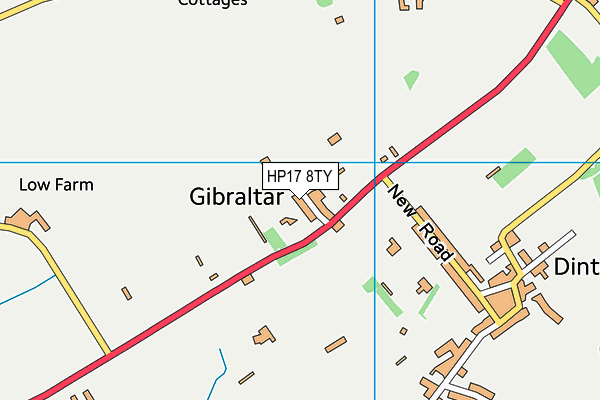 HP17 8TY map - OS VectorMap District (Ordnance Survey)