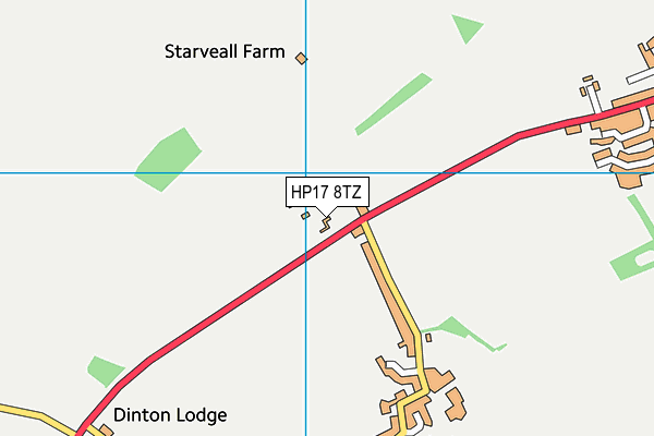 HP17 8TZ map - OS VectorMap District (Ordnance Survey) HP17 8TZ map - OS VectorMap District (Ordnance Survey)