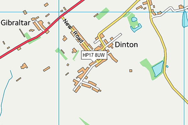 HP17 8UW map - OS VectorMap District (Ordnance Survey) HP17 8UW map - OS VectorMap District (Ordnance Survey)