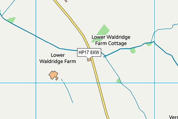 HP17 8XW map - OS VectorMap District (Ordnance Survey)
