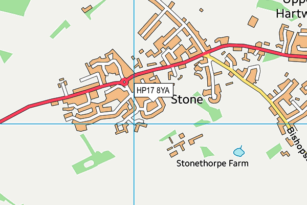HP17 8YA map - OS VectorMap District (Ordnance Survey)