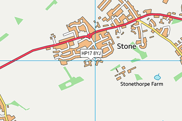 HP17 8YJ map - OS VectorMap District (Ordnance Survey)