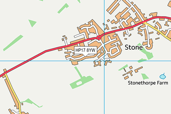 HP17 8YW map - OS VectorMap District (Ordnance Survey)