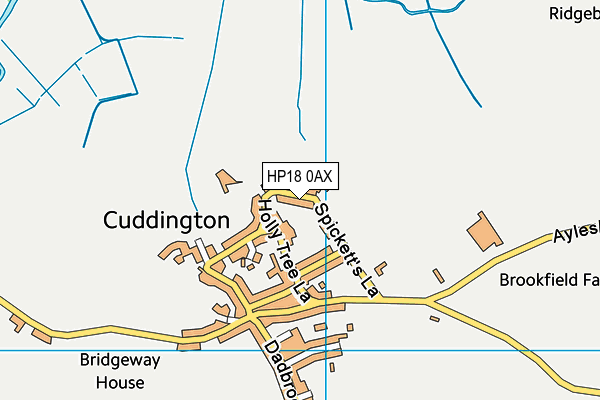 HP18 0AX map - OS VectorMap District (Ordnance Survey)