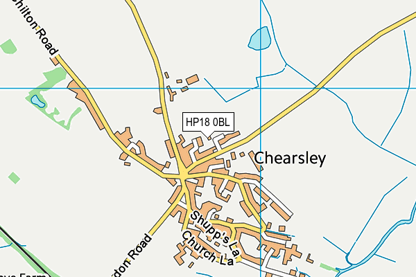 HP18 0BL map - OS VectorMap District (Ordnance Survey)