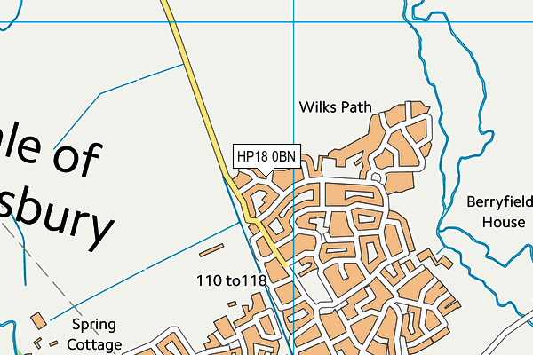 HP18 0BN map - OS VectorMap District (Ordnance Survey) HP18 0BN map - OS VectorMap District (Ordnance Survey)