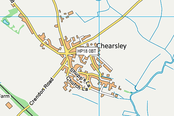 HP18 0BT map - OS VectorMap District (Ordnance Survey)
