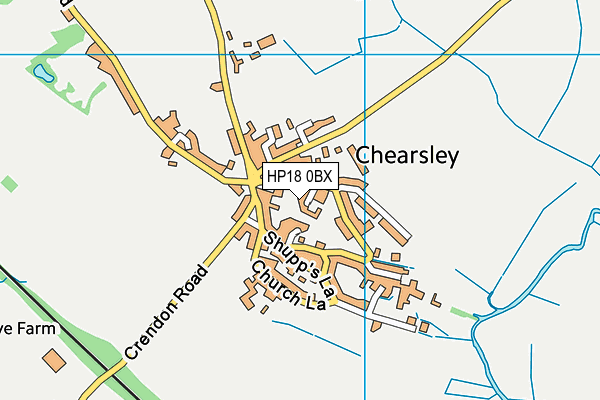 HP18 0BX map - OS VectorMap District (Ordnance Survey)