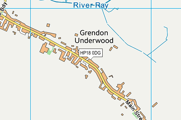 HP18 0DG map - OS VectorMap District (Ordnance Survey)
