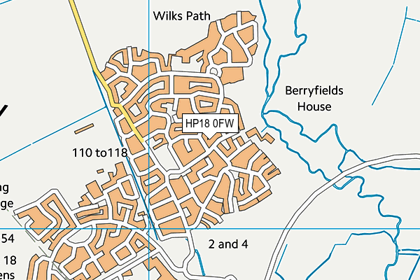 HP18 0FW map - OS VectorMap District (Ordnance Survey) HP18 0FW map - OS VectorMap District (Ordnance Survey)
