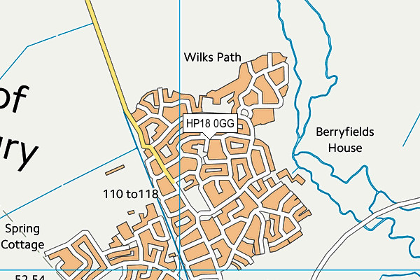 HP18 0GG map - OS VectorMap District (Ordnance Survey) HP18 0GG map - OS VectorMap District (Ordnance Survey)