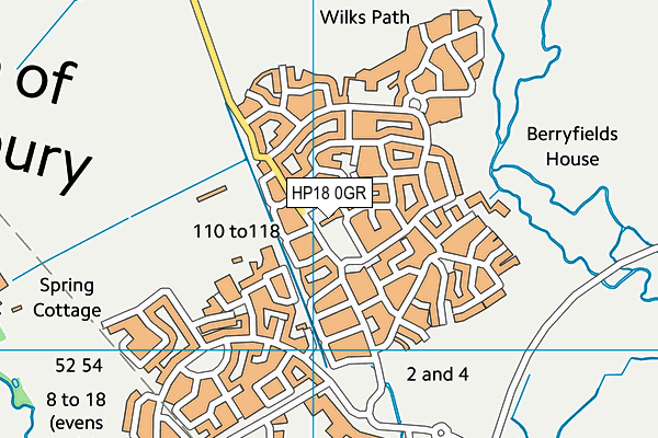 HP18 0GR map - OS VectorMap District (Ordnance Survey) HP18 0GR map - OS VectorMap District (Ordnance Survey)