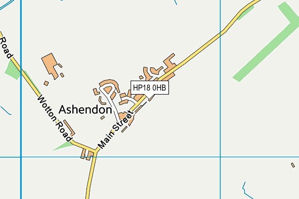 HP18 0HB map - OS VectorMap District (Ordnance Survey)