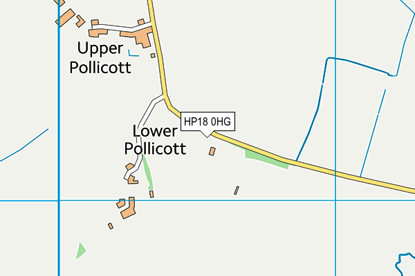 HP18 0HG map - OS VectorMap District (Ordnance Survey)