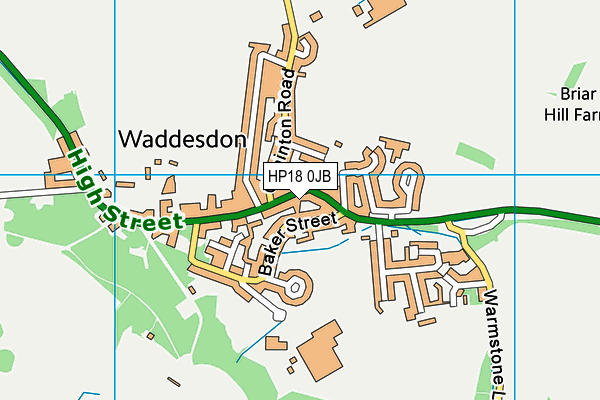 HP18 0JB map - OS VectorMap District (Ordnance Survey)
