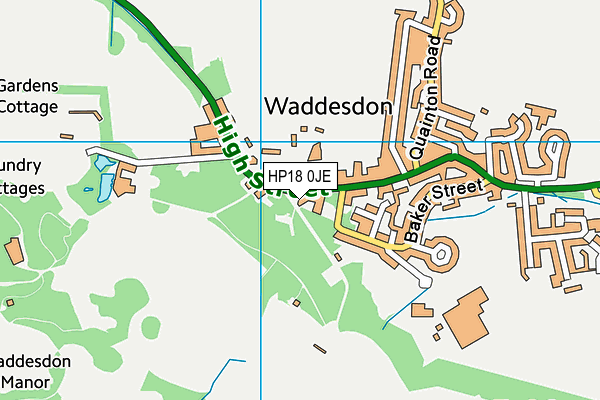 HP18 0JE map - OS VectorMap District (Ordnance Survey)