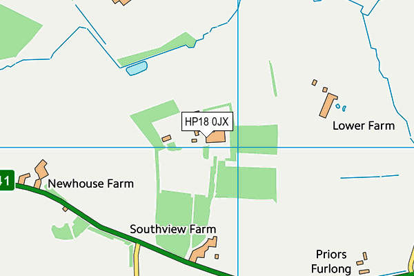 HP18 0JX map - OS VectorMap District (Ordnance Survey) HP18 0JX map - OS VectorMap District (Ordnance Survey)