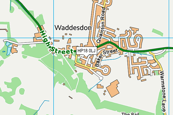 HP18 0LJ map - OS VectorMap District (Ordnance Survey)
