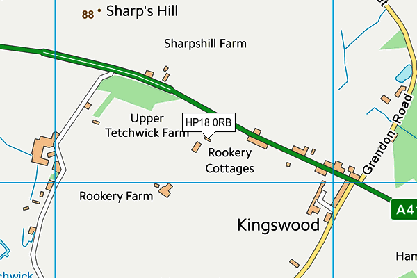 HP18 0RB map - OS VectorMap District (Ordnance Survey) HP18 0RB map - OS VectorMap District (Ordnance Survey)