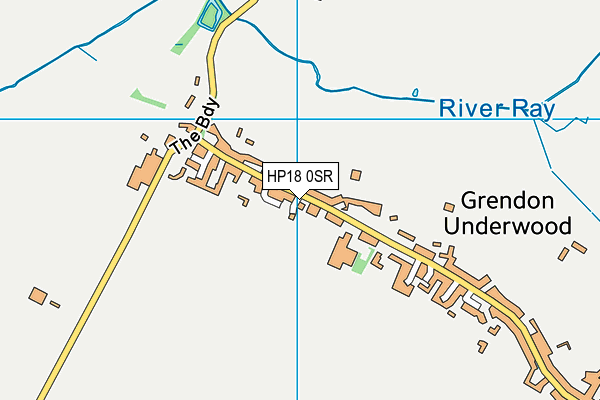 HP18 0SR map - OS VectorMap District (Ordnance Survey) HP18 0SR map - OS VectorMap District (Ordnance Survey)