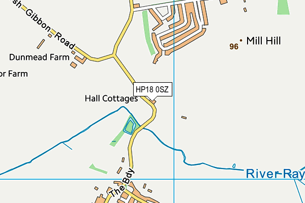 HP18 0SZ map - OS VectorMap District (Ordnance Survey) HP18 0SZ map - OS VectorMap District (Ordnance Survey)