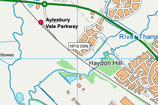 HP18 0WN map - OS VectorMap District (Ordnance Survey) HP18 0WN map - OS VectorMap District (Ordnance Survey)