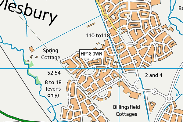 HP18 0WR map - OS VectorMap District (Ordnance Survey) HP18 0WR map - OS VectorMap District (Ordnance Survey)