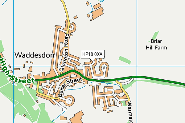 HP18 0XA map - OS VectorMap District (Ordnance Survey) HP18 0XA map - OS VectorMap District (Ordnance Survey)