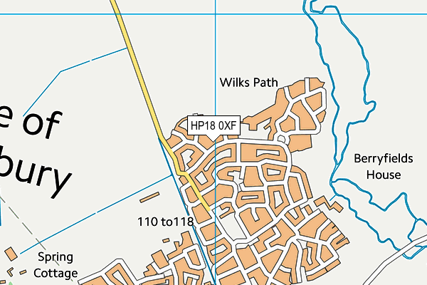 HP18 0XF map - OS VectorMap District (Ordnance Survey) HP18 0XF map - OS VectorMap District (Ordnance Survey)
