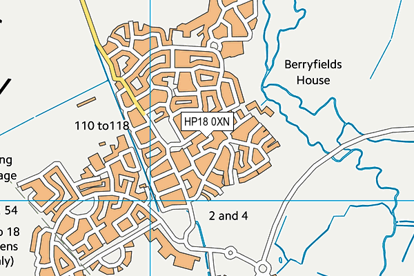 HP18 0XN map - OS VectorMap District (Ordnance Survey) HP18 0XN map - OS VectorMap District (Ordnance Survey)