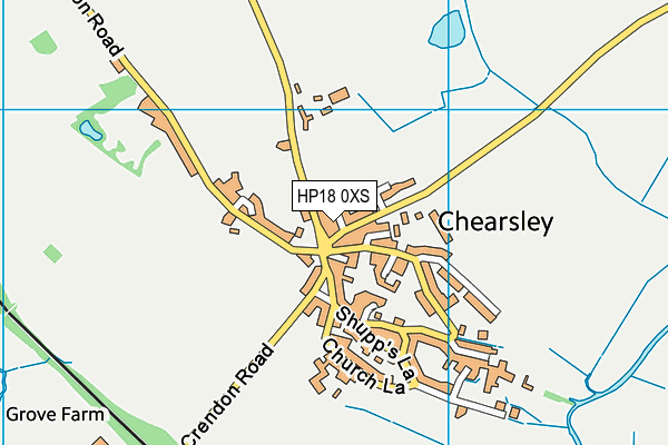 HP18 0XS map - OS VectorMap District (Ordnance Survey)