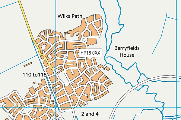 HP18 0XX map - OS VectorMap District (Ordnance Survey) HP18 0XX map - OS VectorMap District (Ordnance Survey)