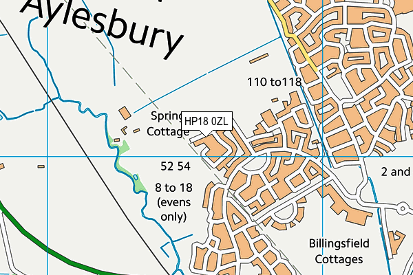 HP18 0ZL map - OS VectorMap District (Ordnance Survey) HP18 0ZL map - OS VectorMap District (Ordnance Survey)