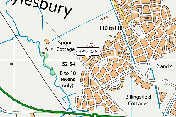 HP18 0ZN map - OS VectorMap District (Ordnance Survey) HP18 0ZN map - OS VectorMap District (Ordnance Survey)