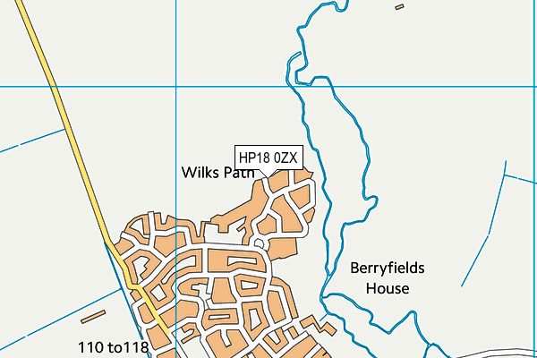 HP18 0ZX map - OS VectorMap District (Ordnance Survey) HP18 0ZX map - OS VectorMap District (Ordnance Survey)
