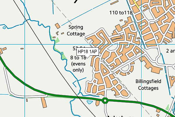 HP18 1AP map - OS VectorMap District (Ordnance Survey) HP18 1AP map - OS VectorMap District (Ordnance Survey)