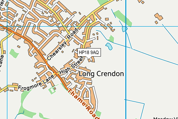 HP18 9AQ map - OS VectorMap District (Ordnance Survey)