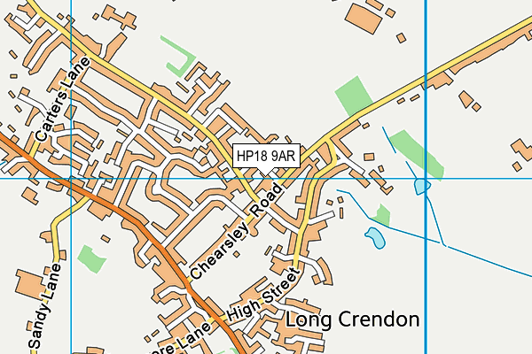 HP18 9AR map - OS VectorMap District (Ordnance Survey)