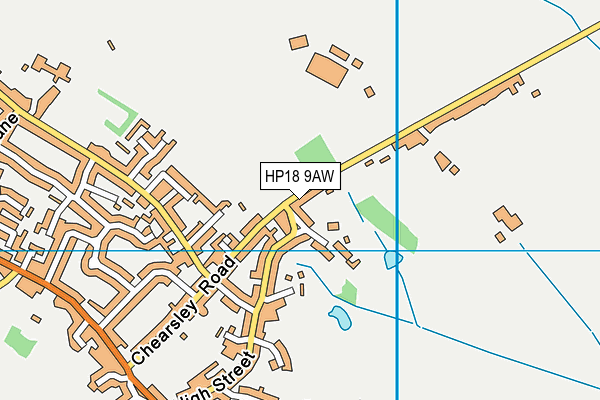 HP18 9AW map - OS VectorMap District (Ordnance Survey) HP18 9AW map - OS VectorMap District (Ordnance Survey)