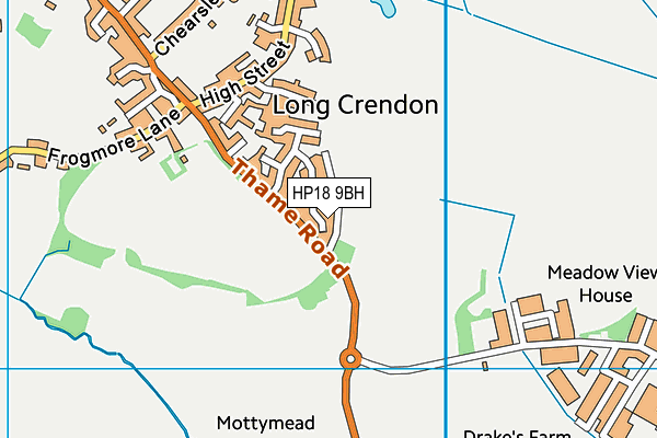HP18 9BH map - OS VectorMap District (Ordnance Survey)