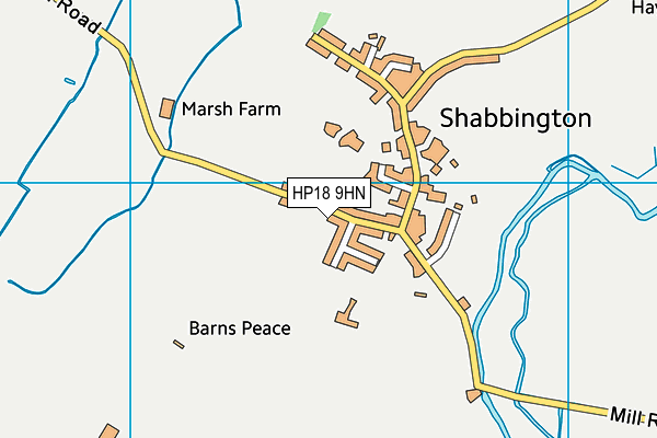 HP18 9HN map - OS VectorMap District (Ordnance Survey) HP18 9HN map - OS VectorMap District (Ordnance Survey)