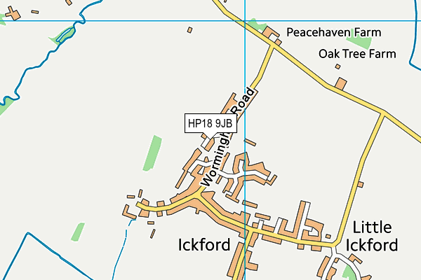 HP18 9JB map - OS VectorMap District (Ordnance Survey) HP18 9JB map - OS VectorMap District (Ordnance Survey)