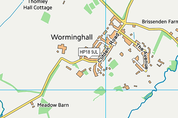 HP18 9JL map - OS VectorMap District (Ordnance Survey) HP18 9JL map - OS VectorMap District (Ordnance Survey)