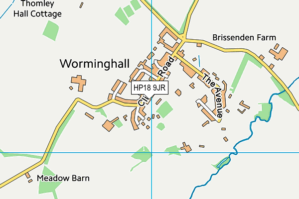 HP18 9JR map - OS VectorMap District (Ordnance Survey) HP18 9JR map - OS VectorMap District (Ordnance Survey)