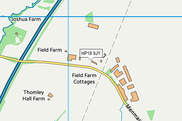 HP18 9JY map - OS VectorMap District (Ordnance Survey) HP18 9JY map - OS VectorMap District (Ordnance Survey)