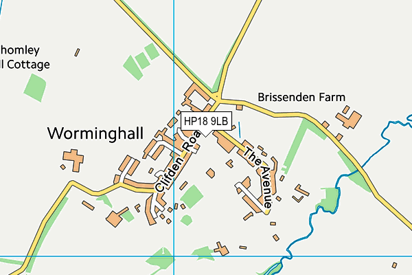 HP18 9LB map - OS VectorMap District (Ordnance Survey) HP18 9LB map - OS VectorMap District (Ordnance Survey)