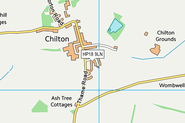 HP18 9LN map - OS VectorMap District (Ordnance Survey) HP18 9LN map - OS VectorMap District (Ordnance Survey)