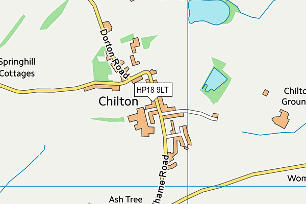 HP18 9LT map - OS VectorMap District (Ordnance Survey) HP18 9LT map - OS VectorMap District (Ordnance Survey)